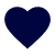 Here's an alt tag for the image: Dark blue heart shape.